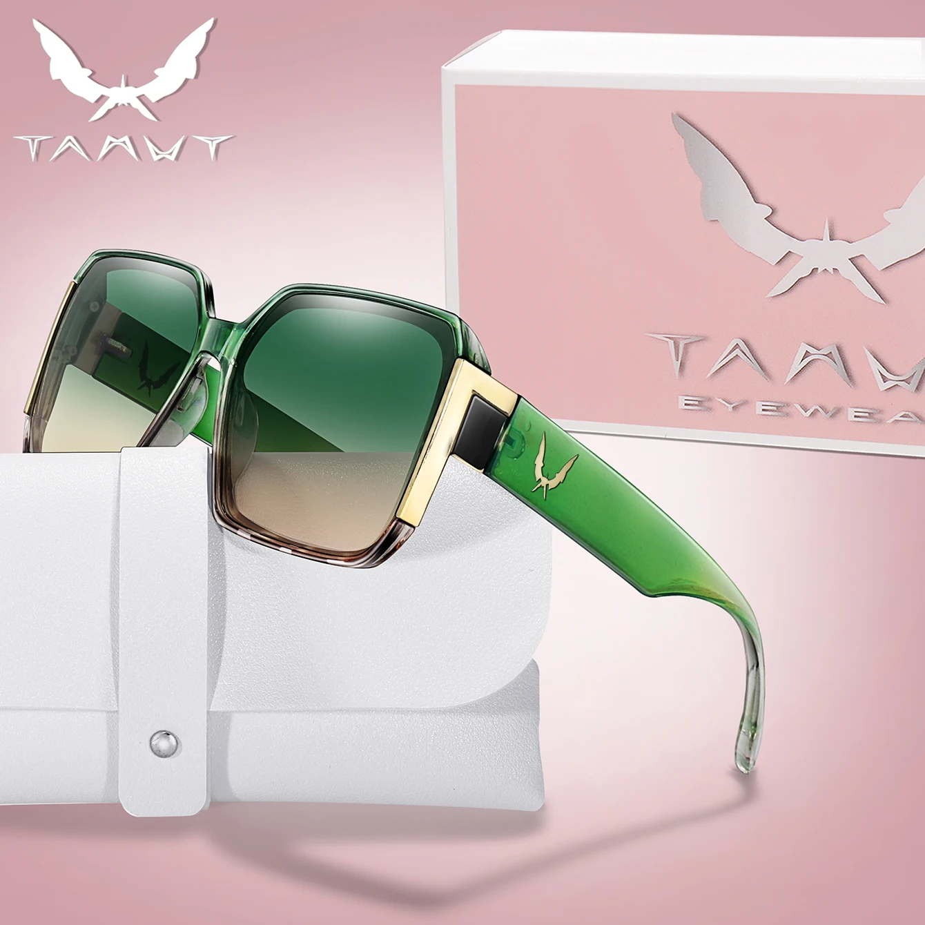 Luxury Vacation Sunglasses for Women and Men Trendy Street Square Shades with UV protection for Outdoor Hiking, Cycling Travel