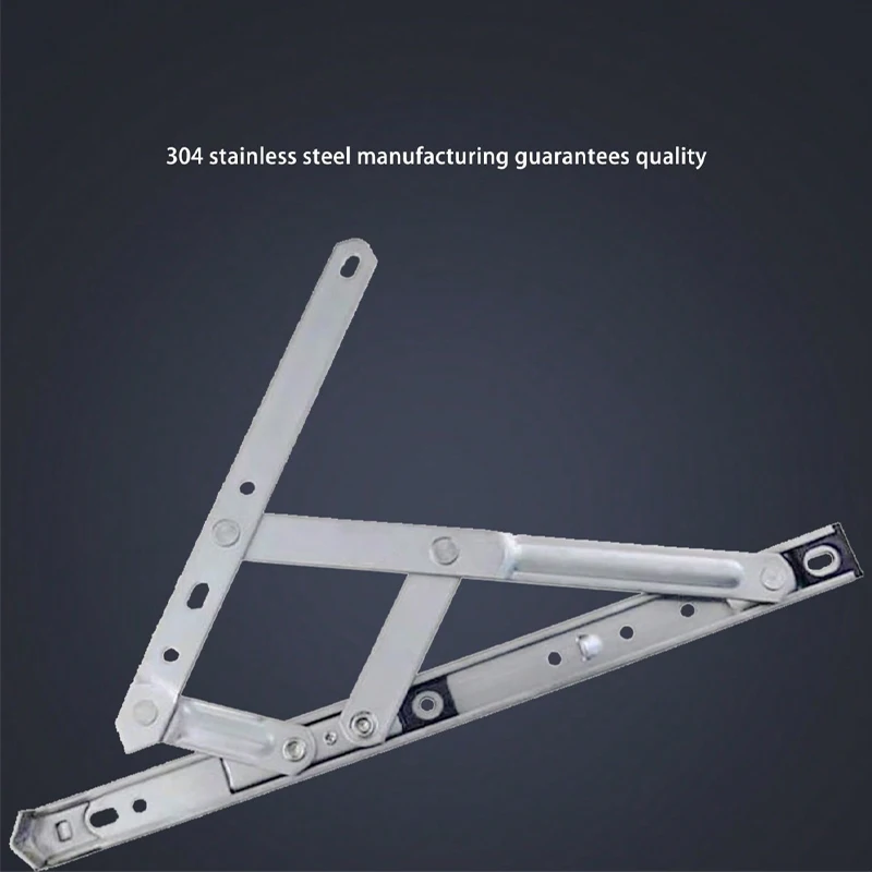 Silver stainless steel sliding casement window