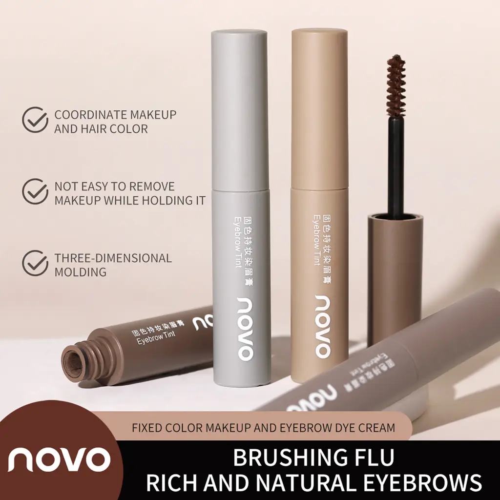 NOVO Waterproof, sweat-resistant, smudge-proof eyebrow mascara Long-lasting hold, natural dimensional finish