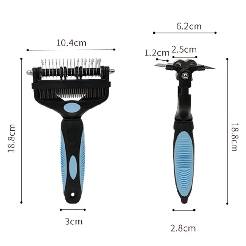 Raymax 3 In 1 Pet Deshedding Brush Dog Hair Remover Pet Fur Knot Cutter Puppy Cat Comb Brushes Dogs Grooming Shedding Supplies