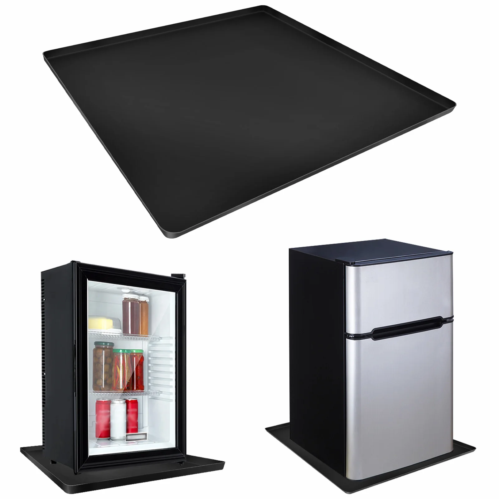 60x60CM Fridge Silicone Mat Floor Protector Refrigerator Washing Machine Non-slip Silicone Pad Black Gray Table Mat