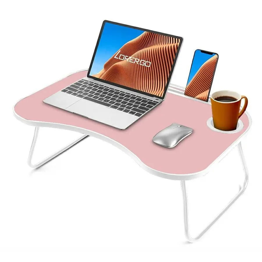 Portable Laptop Stand for Bed 23.8x15.8x10 Inch Lap Desk Perfect for Long Car Trips in Bed at Home on Couch - Adjustable Height