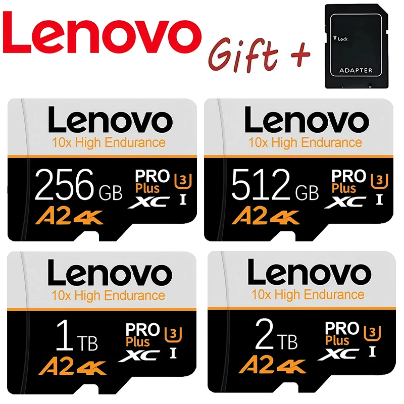 Len*ovo Micro SD Card 1TB 512GB High Speed C10 U3 Memory Card V30 for Drones Cameras Micro SD 256GB 128GB TF Memory Flash Card