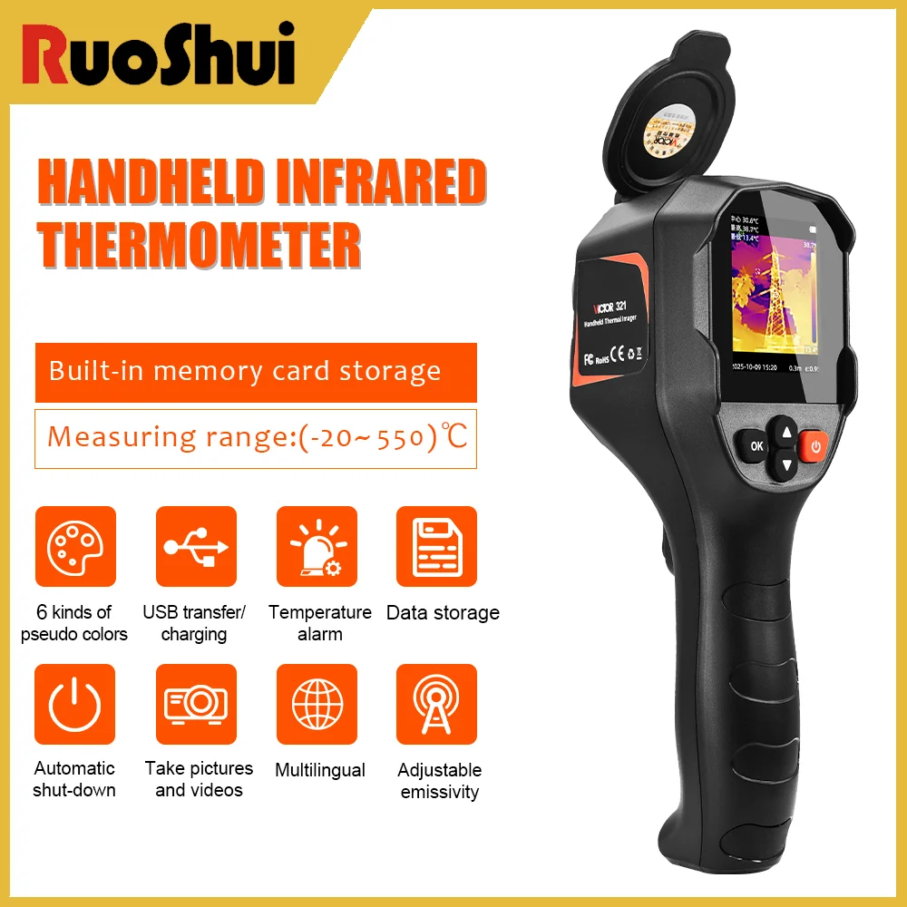 Victor 321/321Pro Thermal Imaging Camera -20~550℃ 25Hz Profession High Resolution Industrial Electronic Infrared Thermal Imager