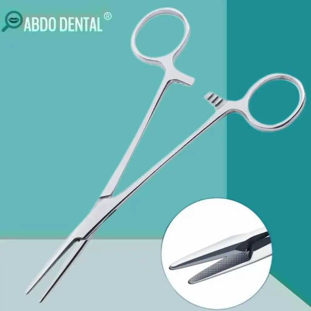 1pc Stainless Steel Hemostatic Forceps Surgical Forceps Tool Hemostat Locking Clamps Forceps Fishing Pliers Straight Tip