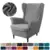Grey Wingchair Cover