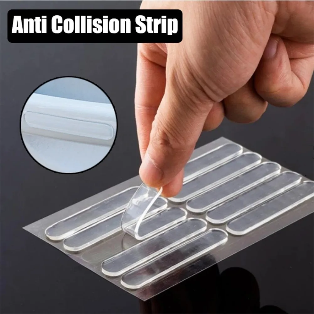 Silicone Self Adhesive Furniture Pads Crib Bumper Pads Refrigerator Anti-collision Strip Wall Protector Door Stopper Silencer