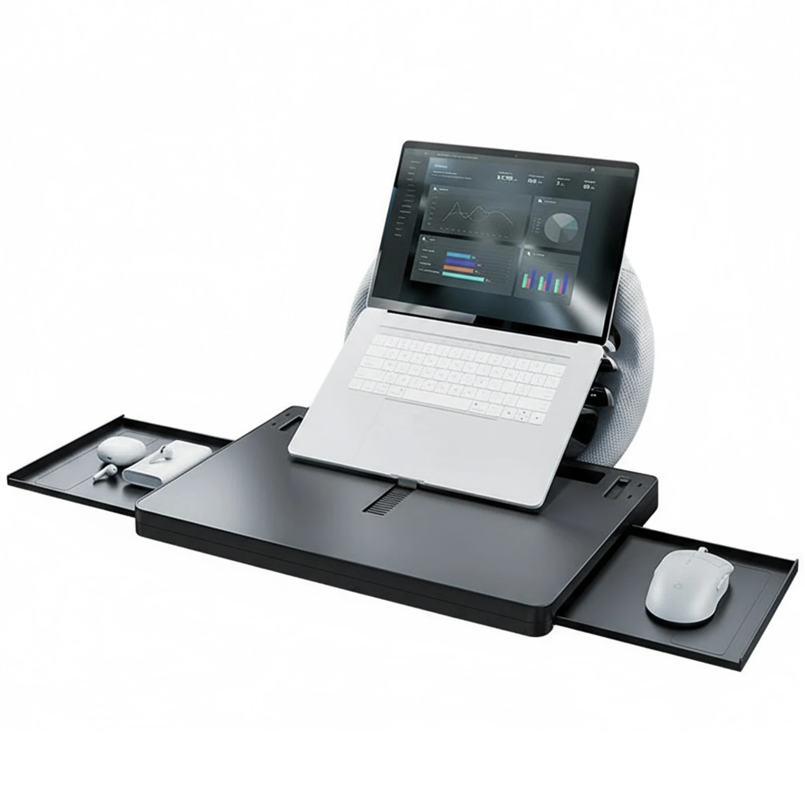 Car Steering Wheel Tray with Dual Slide-Out Trays Car Steering Wheel Desk Adjustable Food Table for Car for Eating Food Drink