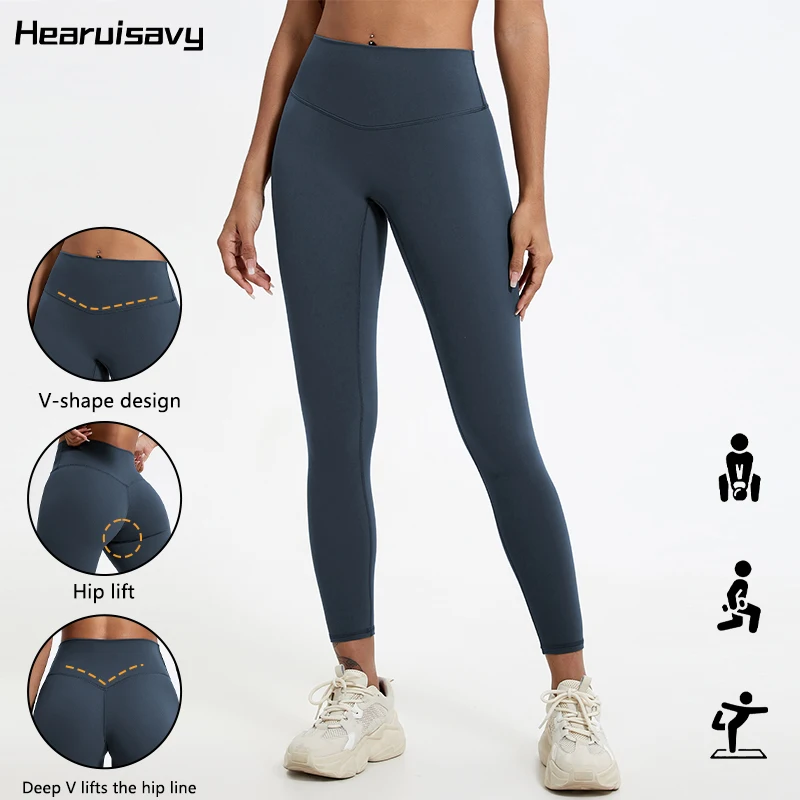 Hearuisavy Super Soft Fabrics High Waist Leggings Quick-Dry Gym Yoga Pants Running Workout Tights Push Up Sports Leggings Women