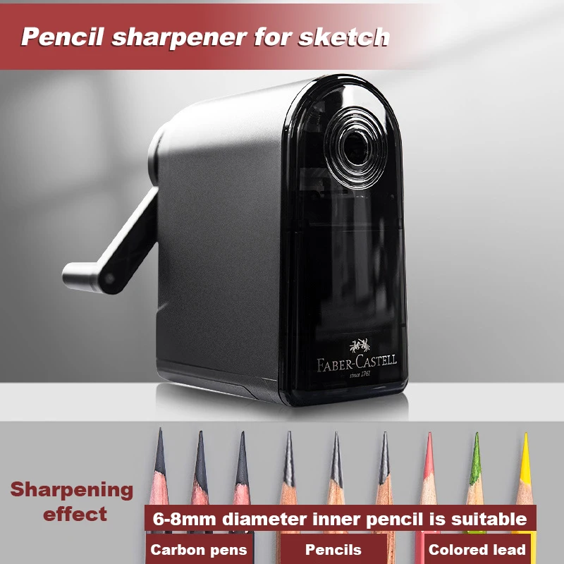 1pc Faber Castell Artists Long Point Pencil Sharpener Manual Adjustable Point for Art Charcoal Pencils/Drawing/Sketching Pencils