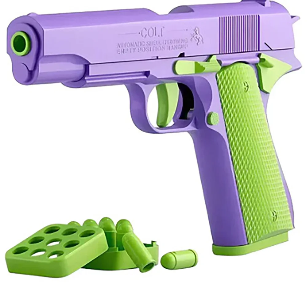 Fidget Toys Stress Shot Toy Gun For Kids Toy Pistol Look Real Hand Pistol Gun Toy Ejecting Shells