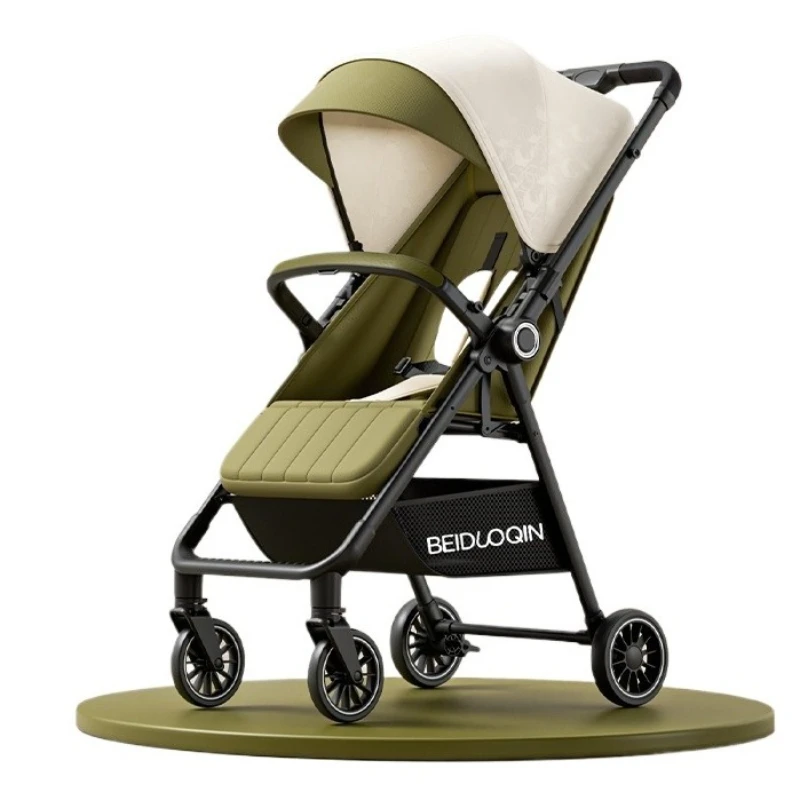 New Lightweight Stroller Portable Foldable Stroller Multi-purpose Four-wheel Stroller Adjustable Footrest and Backrest