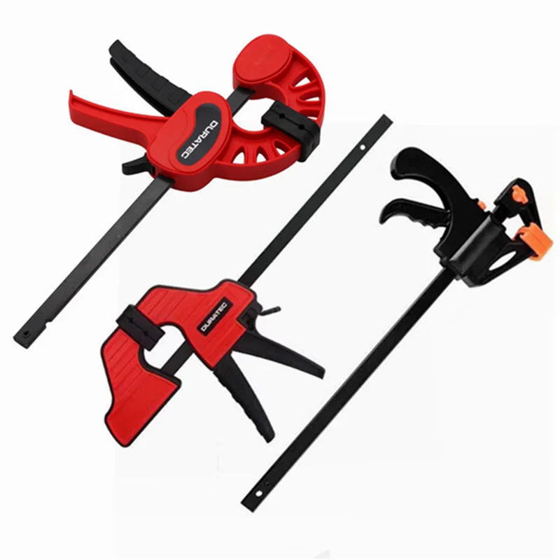 4/6Inch Wood Working Mini F Clamp Clip Quick Ratchet Clip Heavy Duty Woodworking Bar Clamps Kit DIY Carpentry Hand Tool Gadget