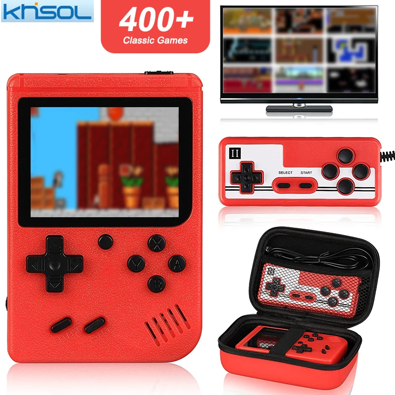 Retro Portable Mini Video Game Console Built-in 400 Games 3.0 Inch LCD Screen Kids Gift 8-Bit Handheld Game Player AV Output