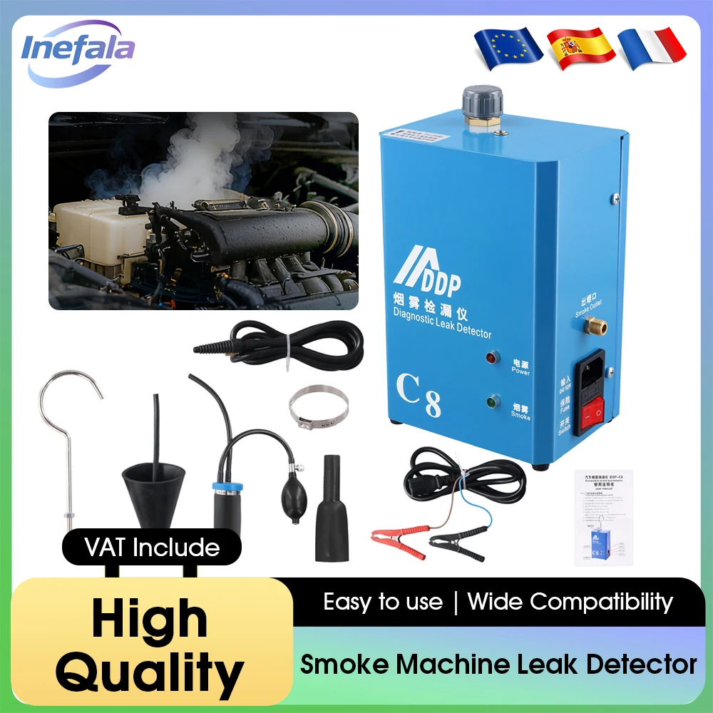 Professional Smoke Leak Detector Tester Machine Tool Automotive Vacuum Intake System Diagnostic Tool for Visual Leak Detection