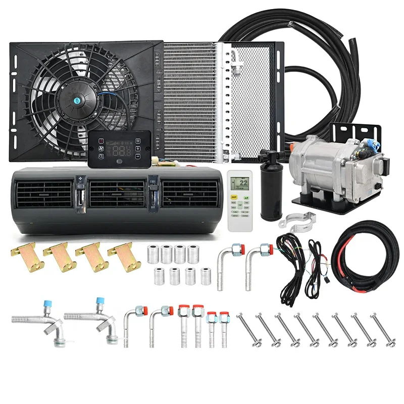 Universal Electric Car Air Conditioning System 12V/24V 405 Heat Cool for Trucks Camping Cars - Climate Control