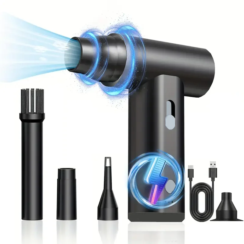 MINI Compressed Air Duster Cordless Dust Blower Rechargeable Vacuum Cleaner Electric Air Pump Portable For Computer Keyboard Sof