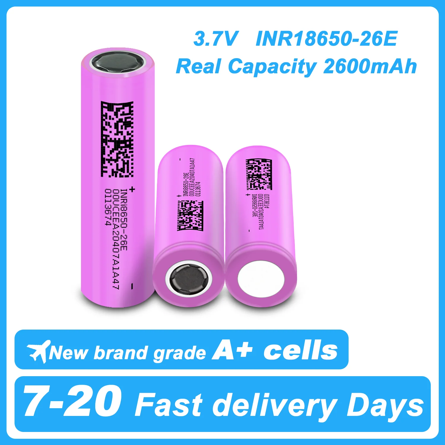 New 2025 18650 2600mAh Battery 3.7V 10A Discharge Lithium Ion Rechargeable Battery for Powerbank Lamp Flashlight 18650 Batteries