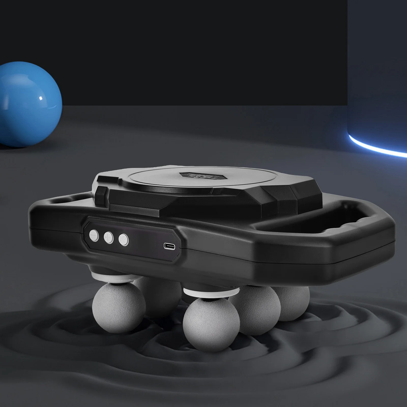 6-Head Portable Muscle Massager High-Frequency Vibration Neck Shoulder Massage Tool Adjustable for Reduce Stress Improve Fatigue