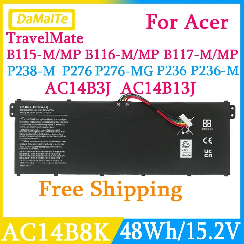 AC14B3K AC14B8K For Acer Chromebook 11/13/15 CB3-111/531/571 CB5-311/311P C670 C810 C910 Gateway NE511/NE512 Laptop Battery