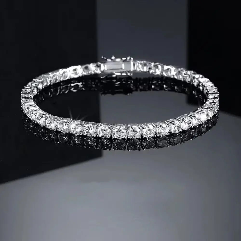 Waterproof Zircon Crystal Bracelet Luxury High-end Colorful Rhinestone Bangle European and American Fashion