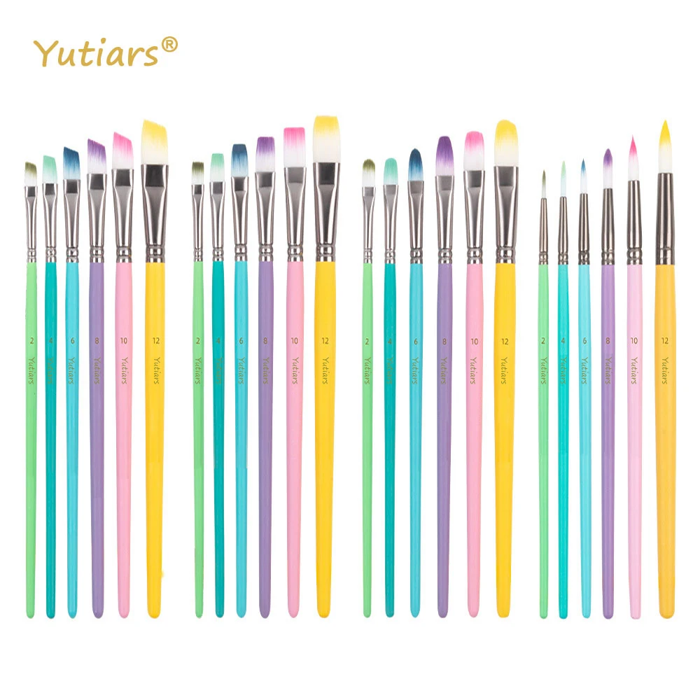 6 Pieces Paint Brush Set Artist Series Suitable for Artists and Beginners for Acrylic Painting Oil Watercolor Gouache