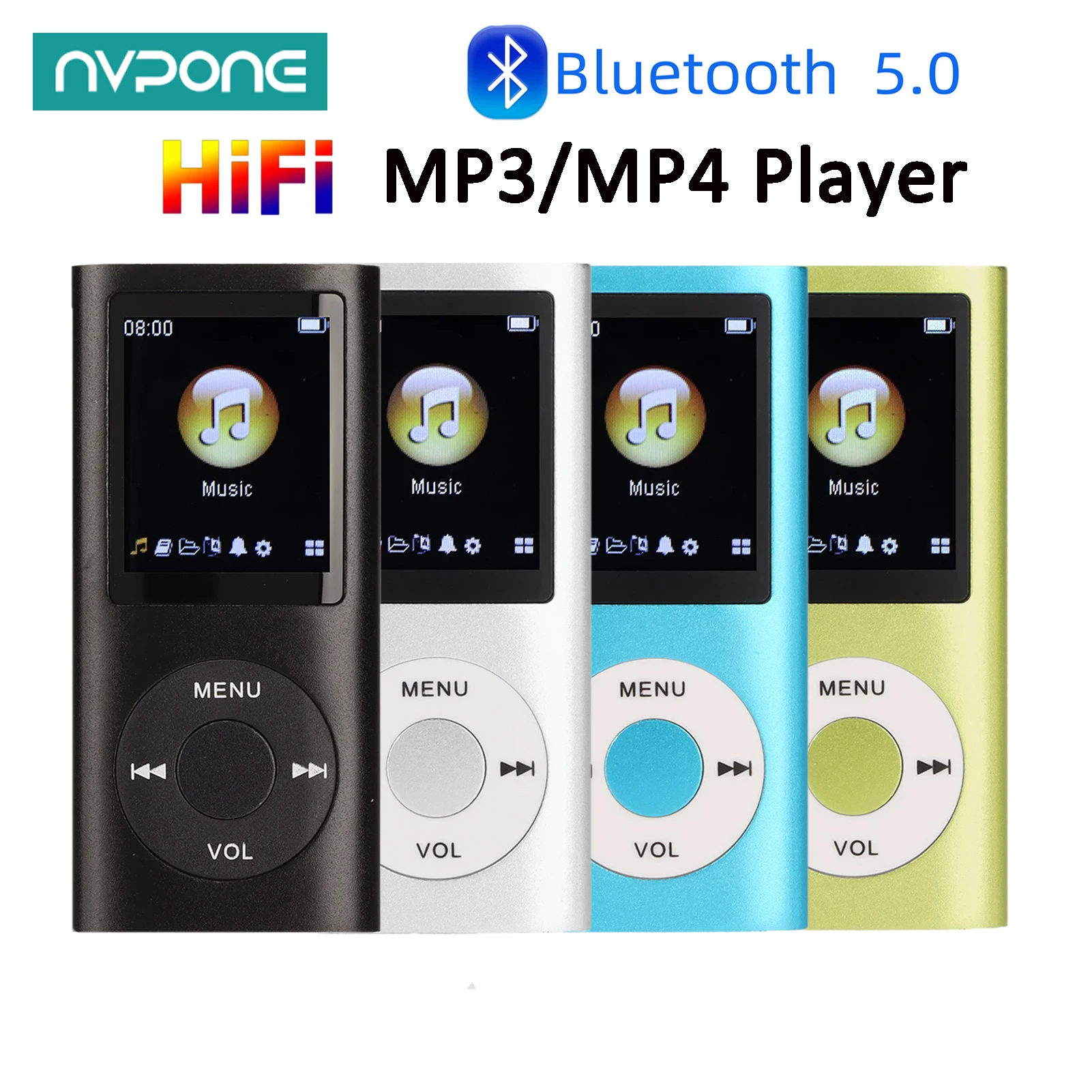 1.8 Inch LCD Screen MP3 Player Stylish Multifunctional Lossless Sound Slim Portable MP3 Music Player
