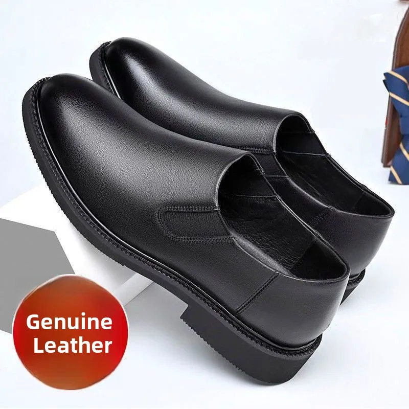 First-Class Military Leather Shoes Casual Business Men's Soft Bottom Shoes All Cowhide Special Offer Clearance Sale
