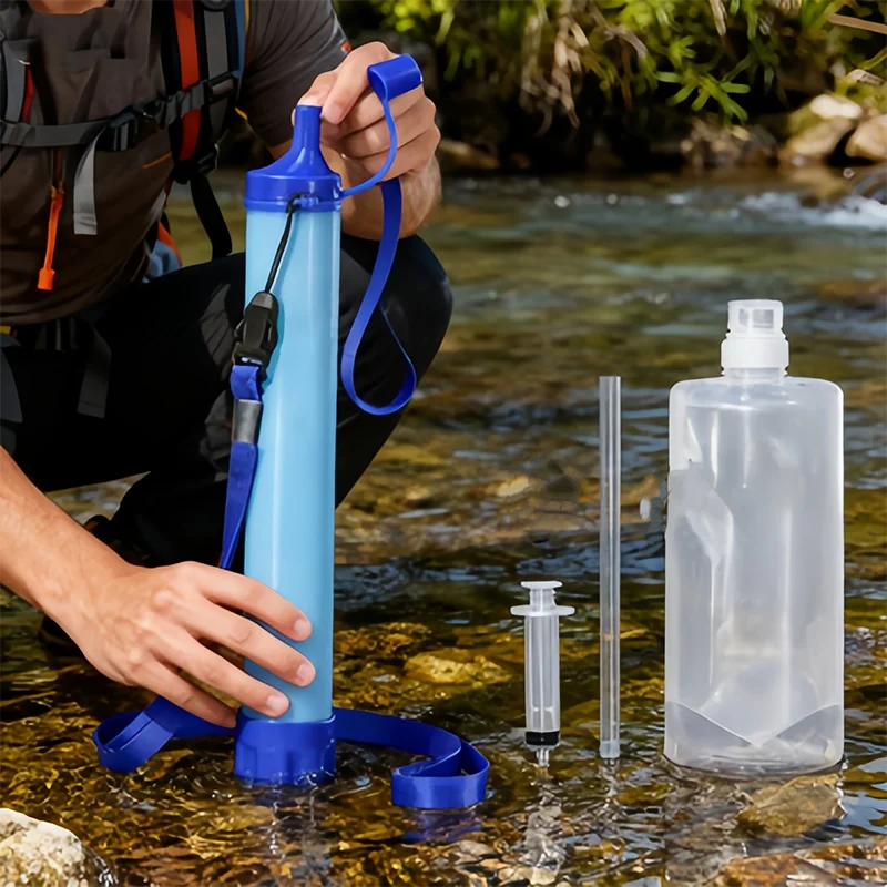 Cycling Portable Emergency Water Filter - Fast Purification,No Power Needed,Compact,Essential for Biking/Outdoor Emergency Water