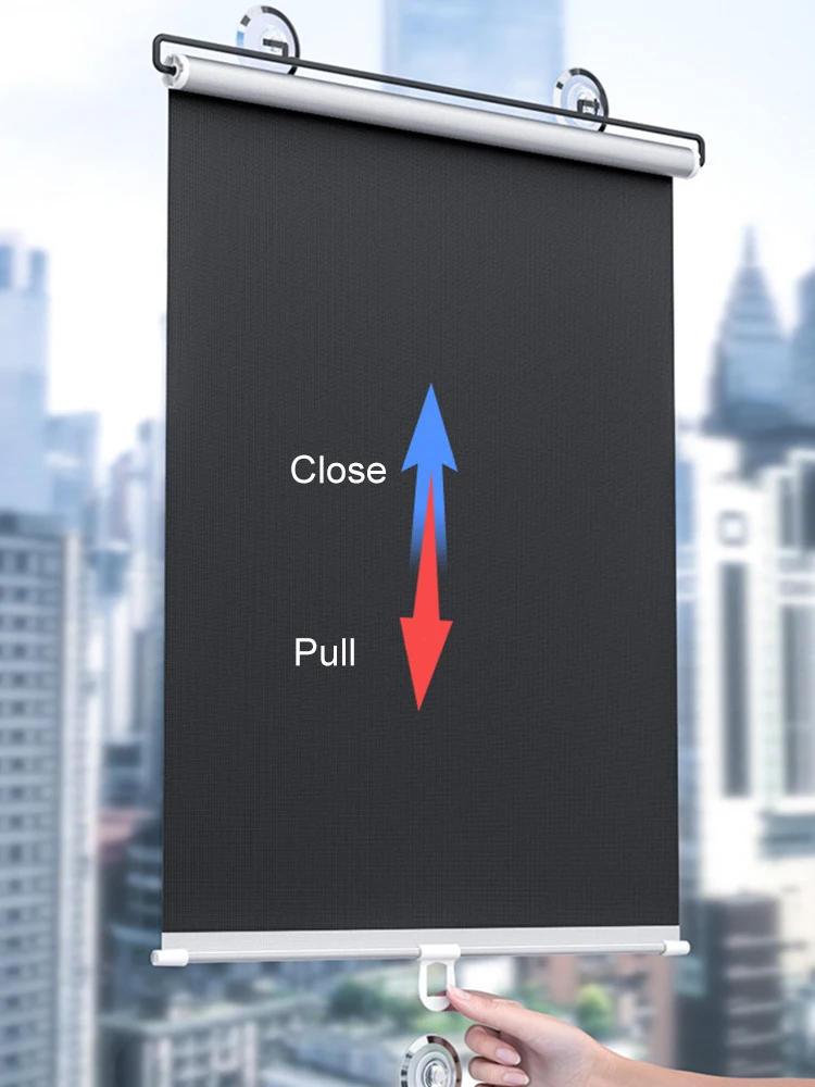 Sunshade Roller blinds Curtains Blackout Curtain Suction Cup Punch-free Retractable Window Kitchen Roller Curtains for Bedroom