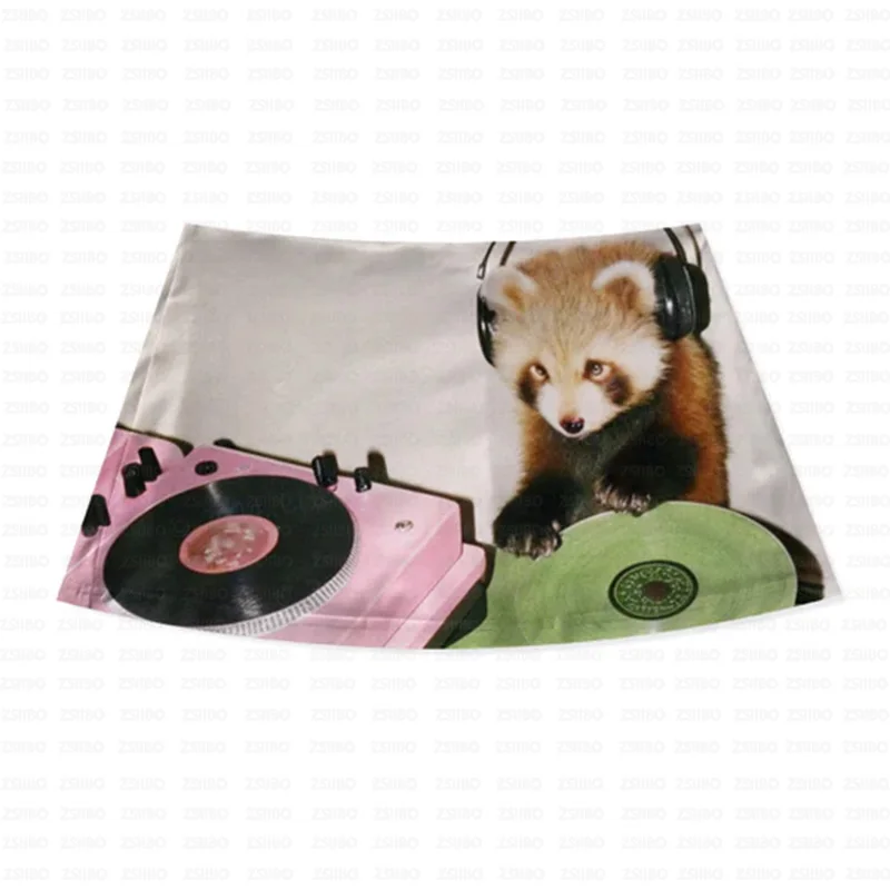 2000s Aesthetics Lace Stitching Sexy Street Emo Girl Personality Hip Skirt Summer Panda Funny Printing Kawaii Casual Short Skirt