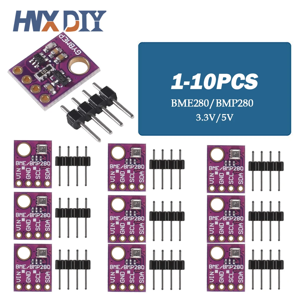 1-10pcs BME280 BMP280 5V 3.3V Digital Sensor Temperature Humidity Barometric Pressure Module I2C SPI for Arduino