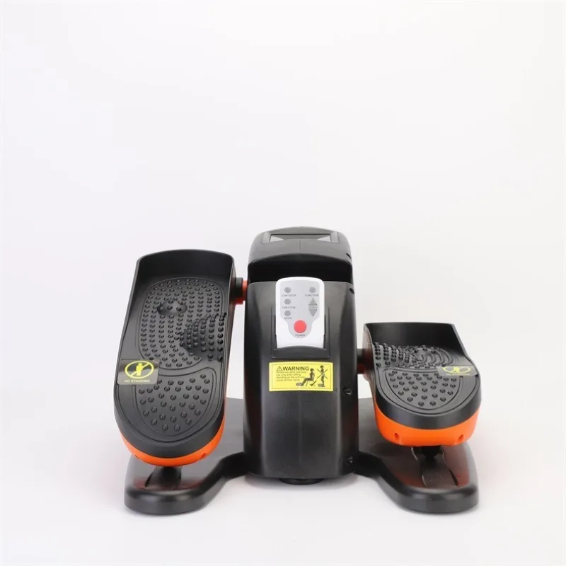 Quiet Motorized Elliptical Trainer Home Use Compact Magnetic Resistance Stepper Upper Lower Body Low Impact Cardio orange