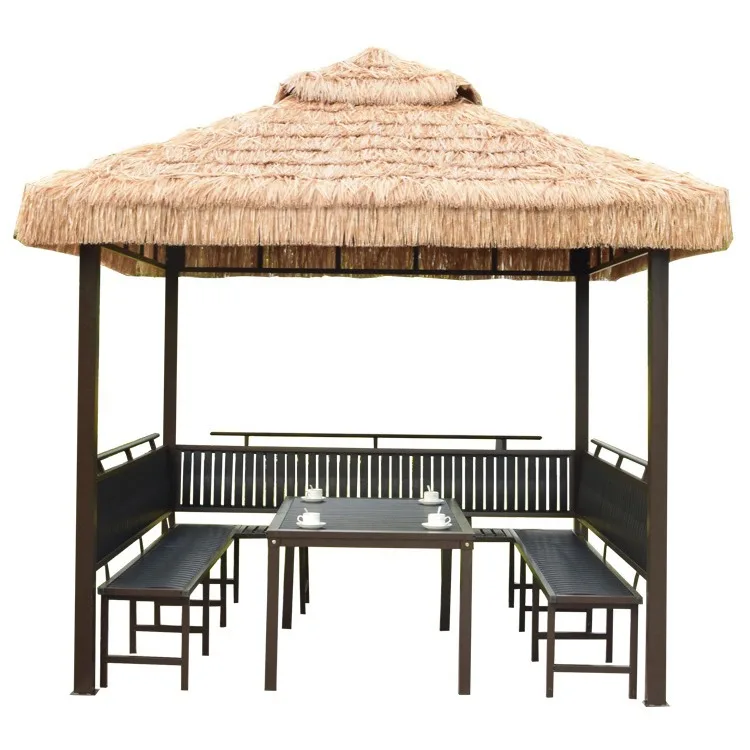 Customizable outdoor gazebo villa courtyard garden agritainment yard straw shed chalet straw outdoor pavilion