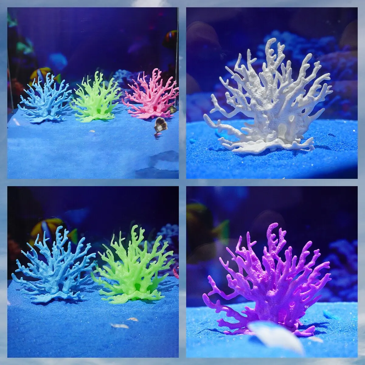 Mini Fish Tank Decorartion Resin Simulation Coral Micro Landscape Fish Tank Starfish Aquarium Decor Ornaments Plants Accessories