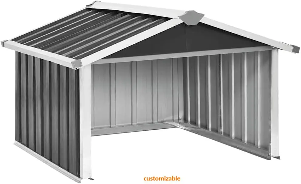 Garden Robot Lawnmower Shed 36.2"x38.2"x24.8" Galvanized Steel Anthracite, Robot Lawnmower shed, Garden Storage shed,