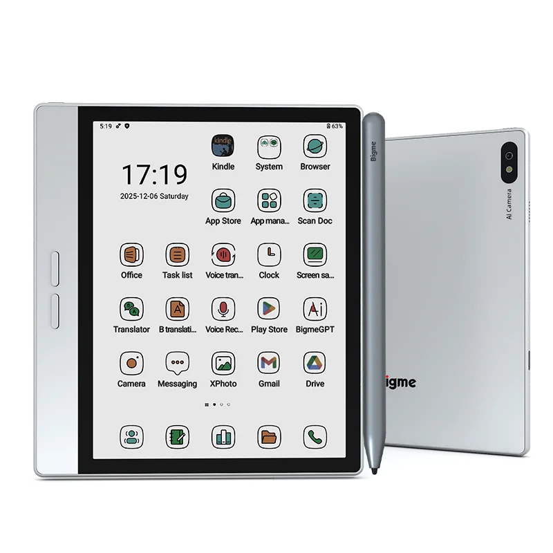 Bigme B7 ereader, 4+64GB, 7'' E-ink paper-like ebook reader, Android 14 OS, support Google Play, eye-comfort ebook w/ 4G calling