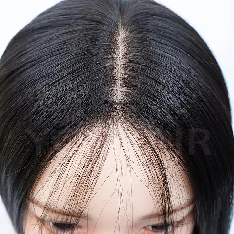 Glueless Wig Human Hair Silk Top Wigs Brazilian Bleached Knots Glueless Full Lace Ponytail Human Hair Jewish Wig