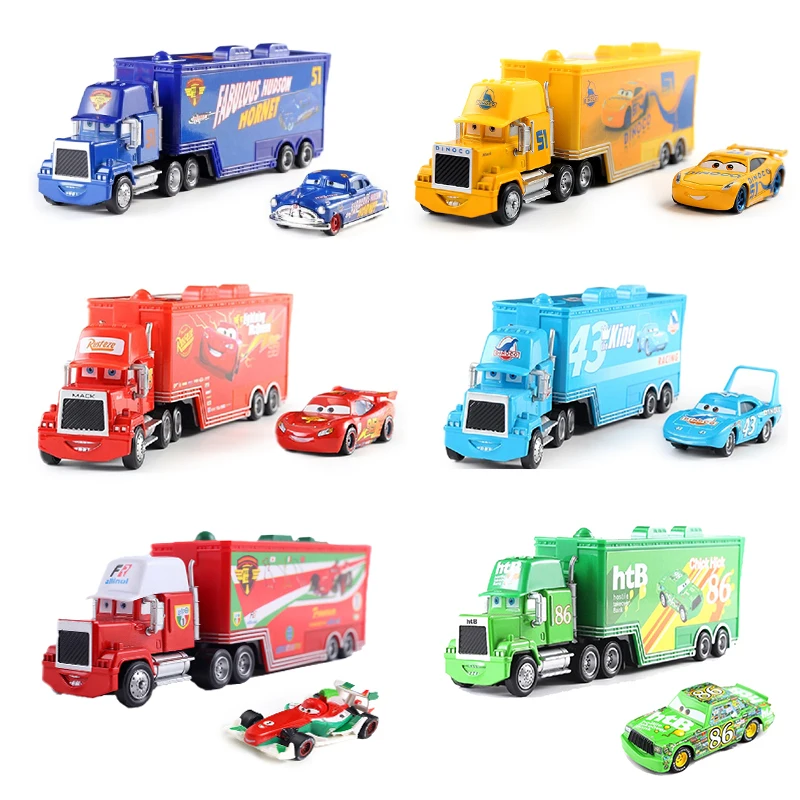 Disney Pixar Cars 3 Toy Lightning Mcqueen Jackson Storm Cruz Ramirez Hudson Mack Truck Car 2 Chick Hicks dinoco racer kids gift