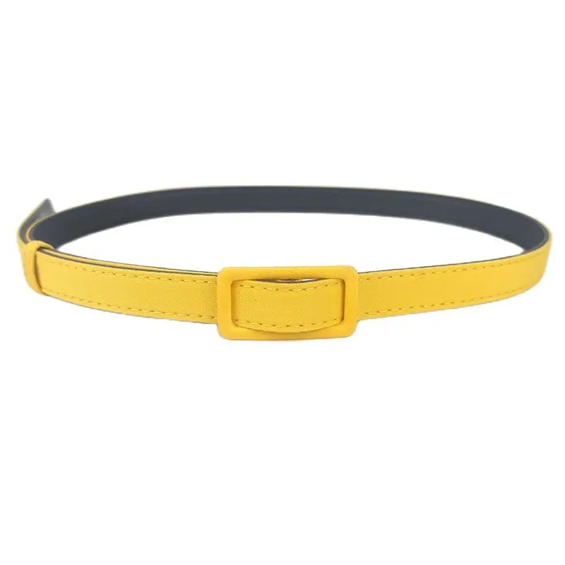Simple Yellow Decorative Belt Elastic Fashion Versatile Elastic Wide Belt Women's Dress Accessories Sweater Waist Cover
