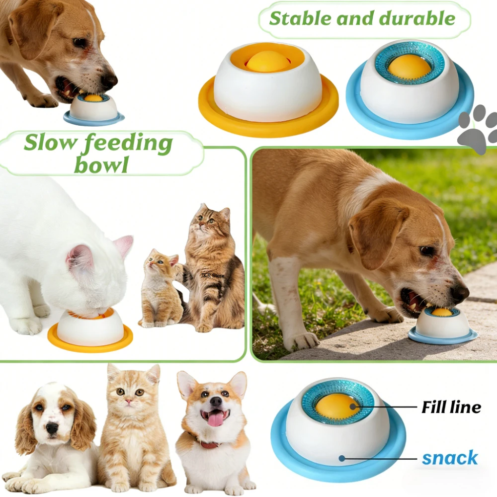 Interactive Cats Dog Lick Toys Slow Food Bowl Feeding Dispenser Puppy Training Enrichment Pet Stimulation Toys Pets Accessories