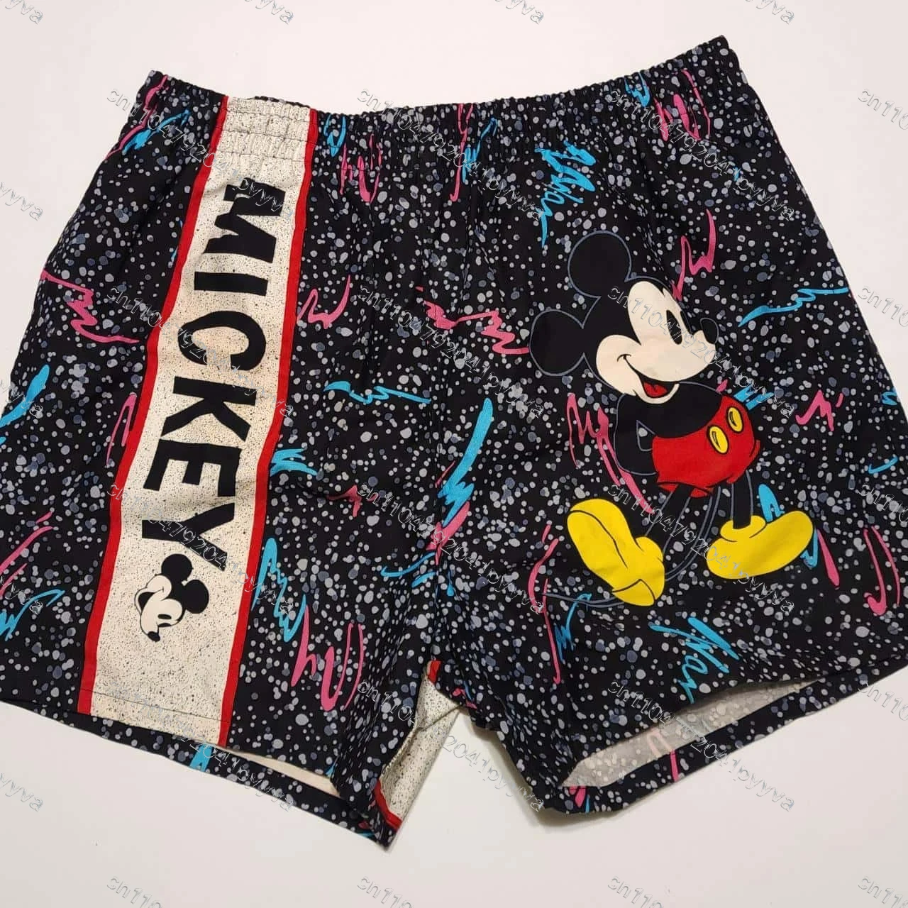 Disney Mickey Cartoon 3D Printed Shorts Full of Graffiti Fashion New Style Suitable for Men and Women Outdoor Leisure Sports