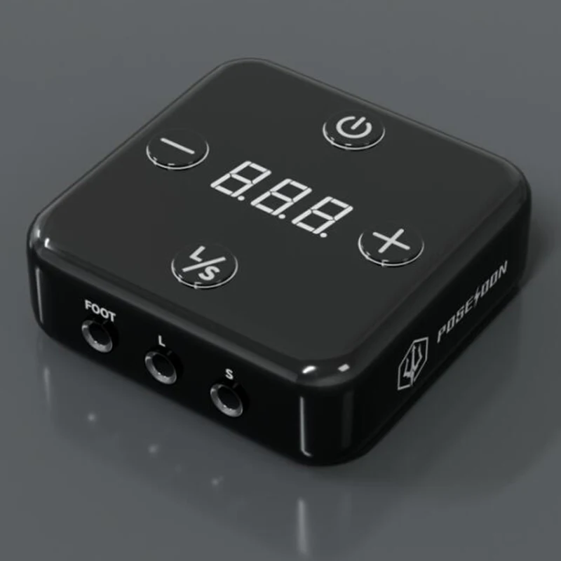 POSEIDON Tattoo Power Supply High Quality Tattoo Power Supply For Tattoo Machine Black Wired High Power Tattoo Power Supply