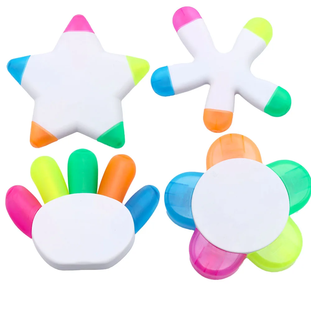 Cute Creative Kawaii Finger Star Marker Pens Stationery Graffiti Paint Highlighter Pen