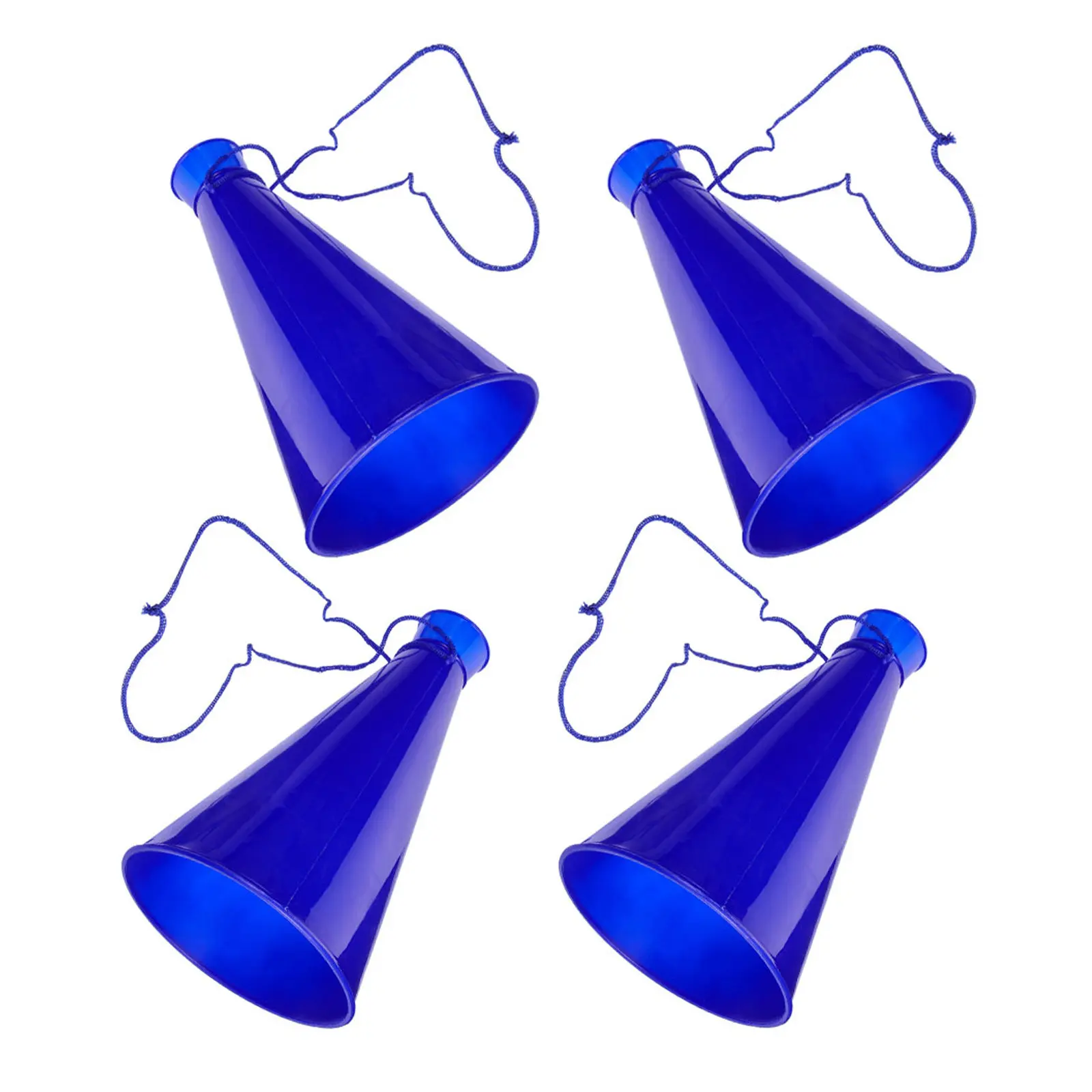 4Pcs Lightweight Plastic Cheer Megaphone Mini Horn for Soccer Night Parties Weddings Graduations Festivals Cheerleading