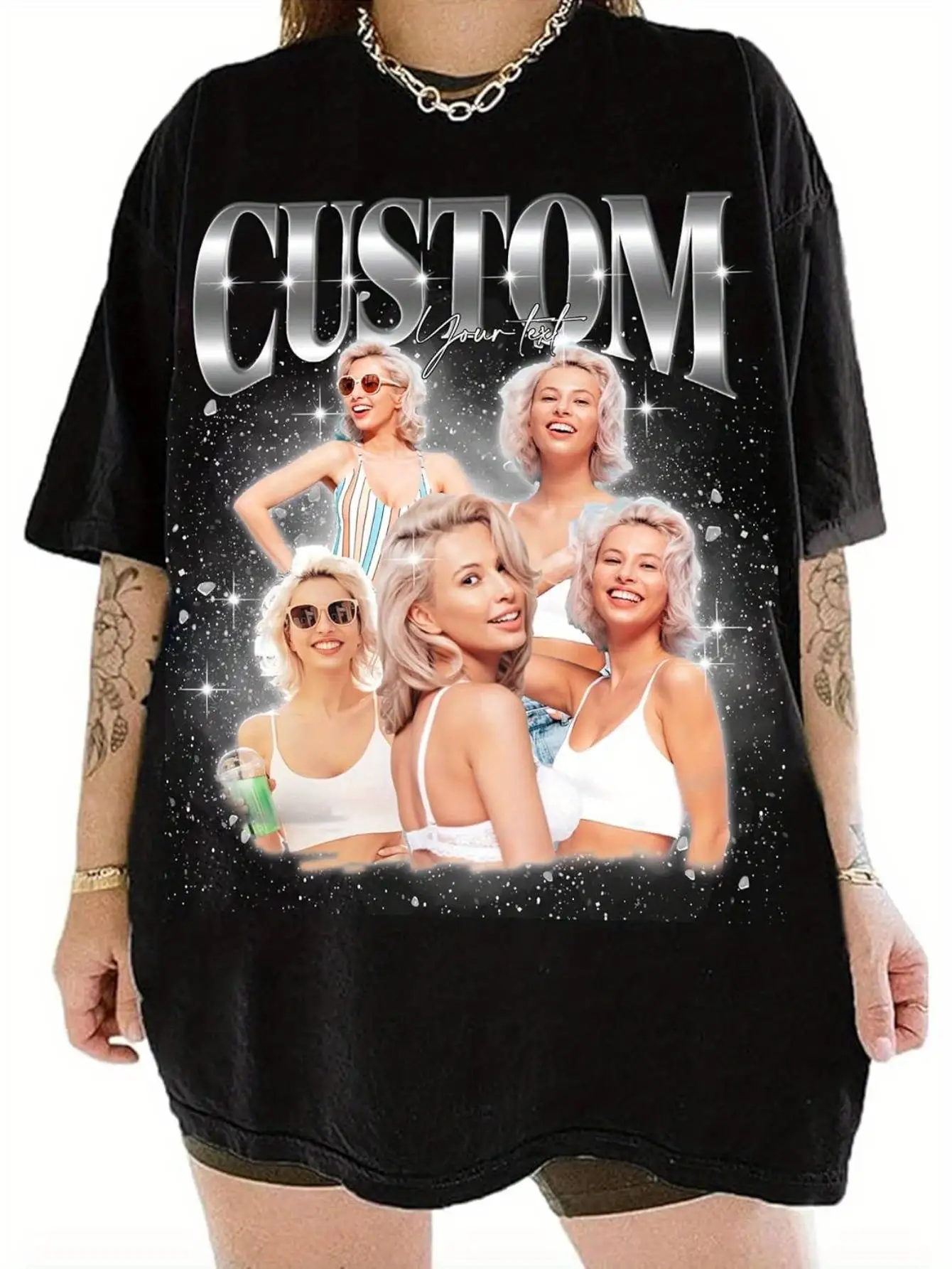 2026 New Year Personalized Retro Rap T-shirt, Perfect Gift for Girlfriends or Boyfriends on Birthdays or Valentine's Day