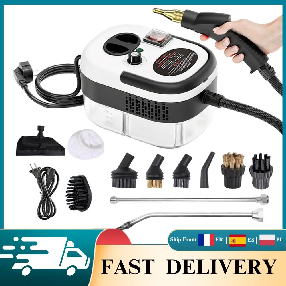 2500W Handheld Steam Cleaner 3BAR High-Pressure Steam Machine 6-Speed Adjustable Portable Jet Washer for Kitchen Oven and Car