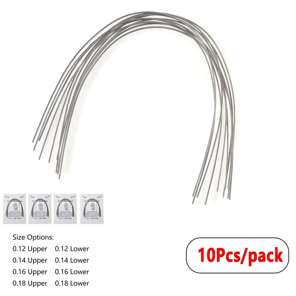10Pcs/pack Orthodontic Brackets Wire Dentist Orthodontic Super elastic Ni-Ti Circular Arch Wires Upper/lower Orthodontic