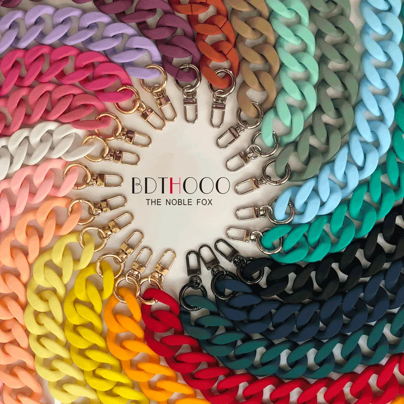 Chain Fashion Women's Handbag Accessories Acrylic Resin Luxury Frosted Watch Strap Clutch Shoulder Bag DIY 45cm120cm