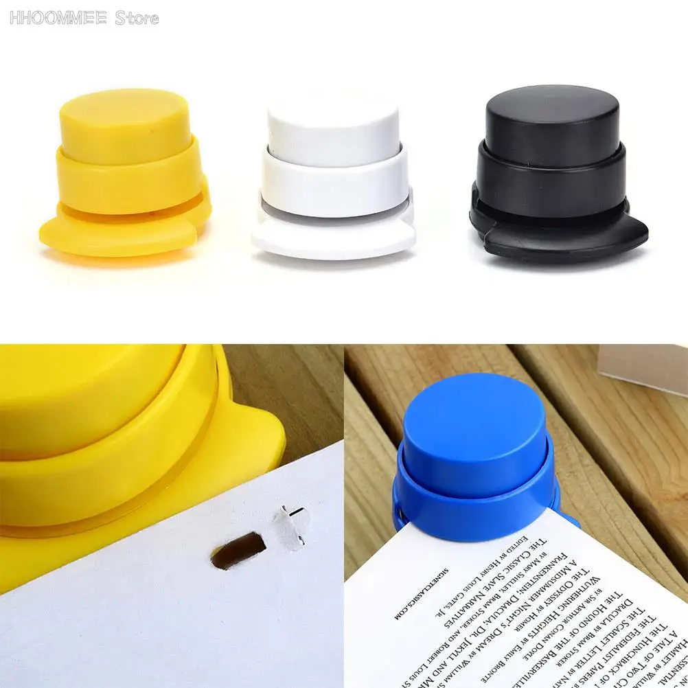 1 Pc No Nails No Staples Stapling Machine Book Stapleless Paper Stapling Without Free Staple Stapler Color Random